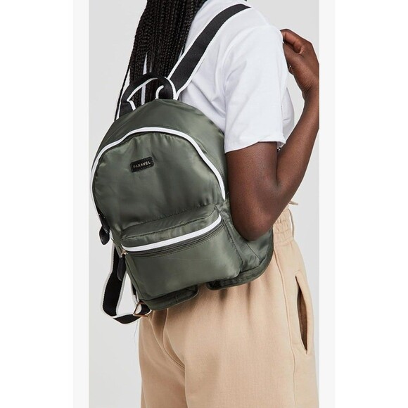 Paraval Fold Up Light Weight Backpack Unisex Green Travel Compact Gorpcore Army - Picture 2 of 14